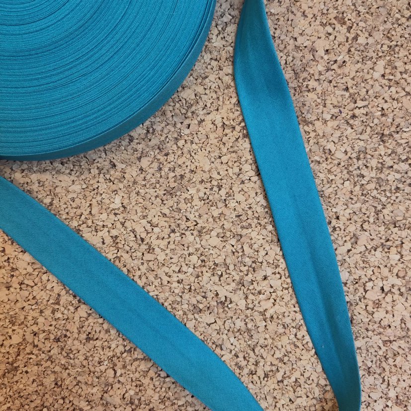 Biais uni bleu | 10 cm