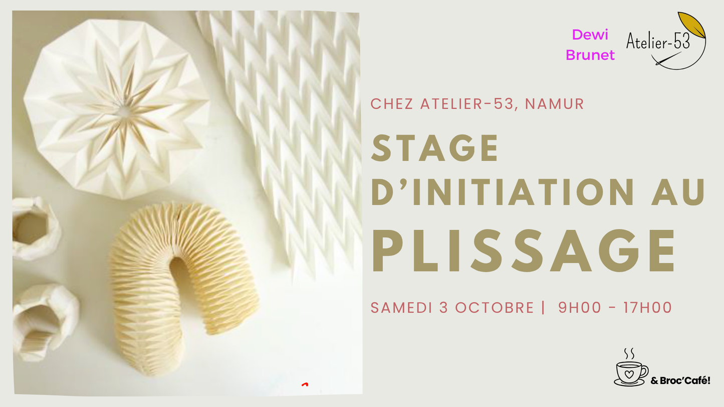 Samedi 3 octobre | Stage d'initiation au plissage