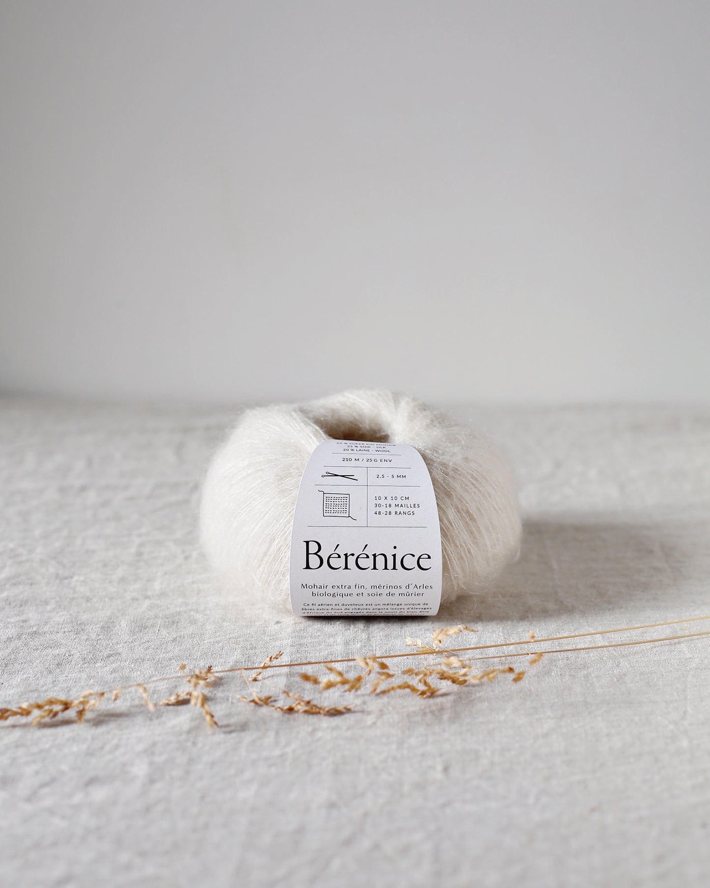 "Bérénice" - Mohair éthique, mérinos d'Arles bio & soie | 25 gr
