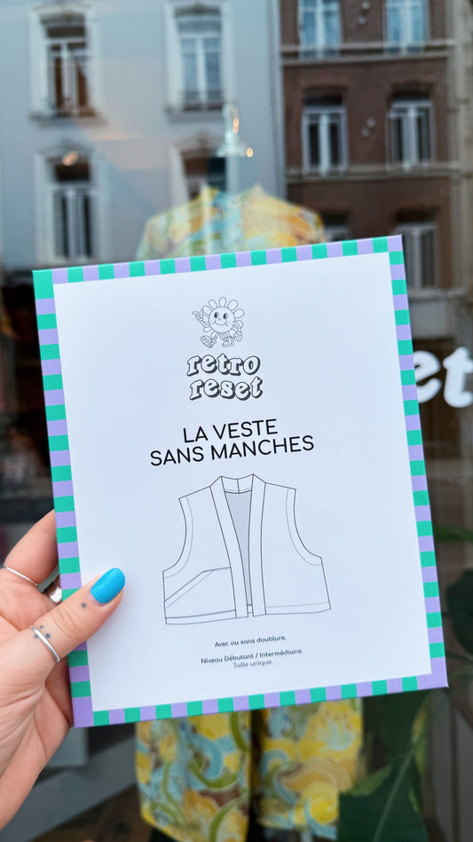 Pochette patron et tutoriel - RETRO RESET | La veste sans manche