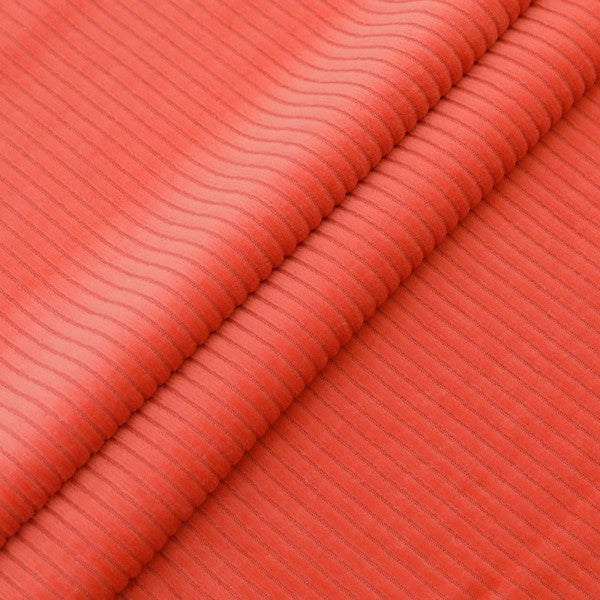 Velours côtelé coton bio corail épicé, Atelier-53