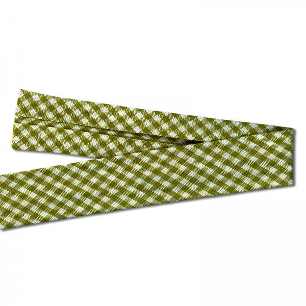 Biais "vichy vert" | 10 cm