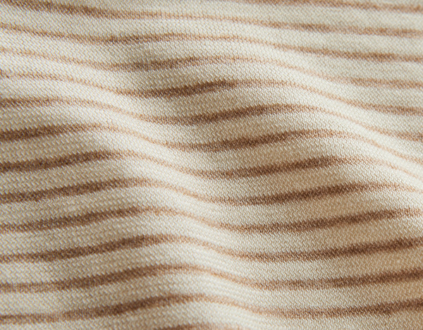 Jersey 'nature' brun clair ligné | 10 cm
