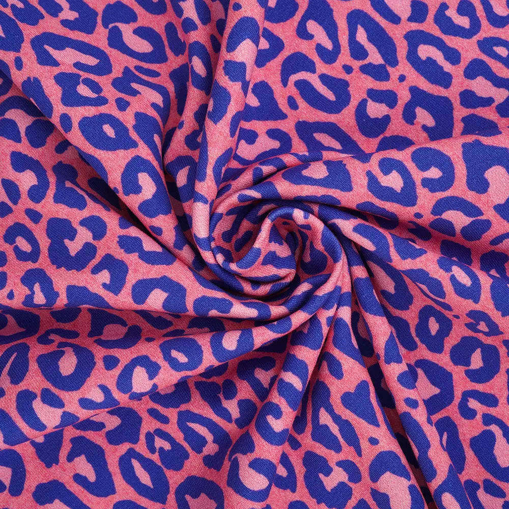 Jersey coton bio Susalabims leopard rose Atelier-53