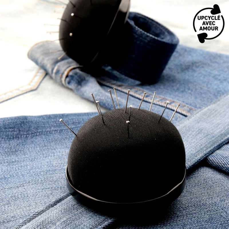 Bracelet porte-épingles ajustable en jeans upcyclé | Bohin