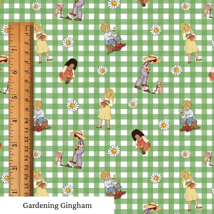 Popeline "Lapins vichy" | 10 cm