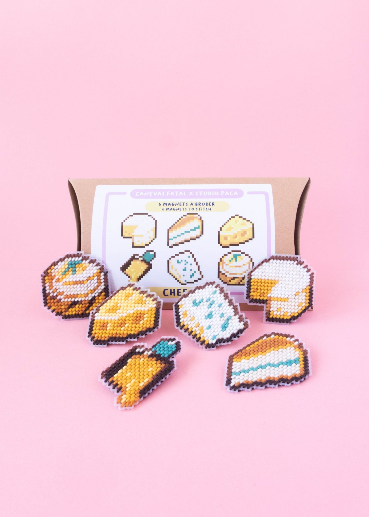 Magnets à broder Cheesies - Canevas Fatal