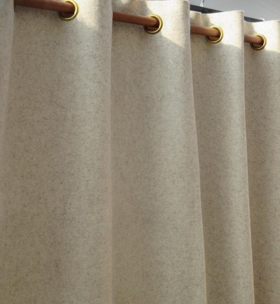 Laine, feutre / feutrine, beige (grande largeur) | 10 cm