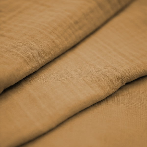 Double-gaze de coton bio coloris tan, Atelier-53