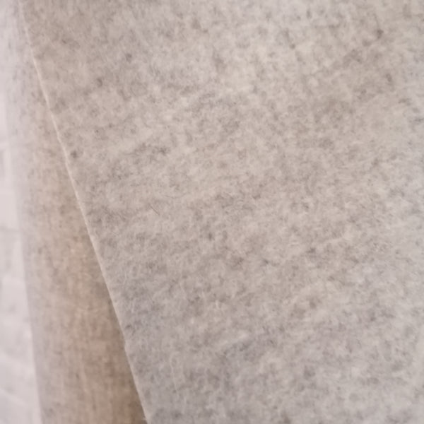Laine, feutre / feutrine, gris/beige (grande largeur) | 10 cm