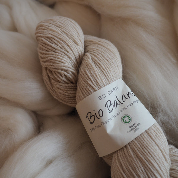 Mélange laine & coton, écru - Bio Balance | 50 gr