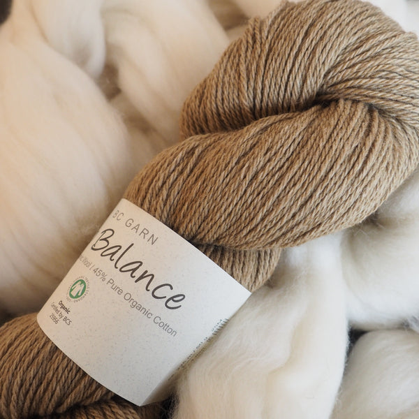 Mélange laine & coton, sable - Bio Balance | 50 gr