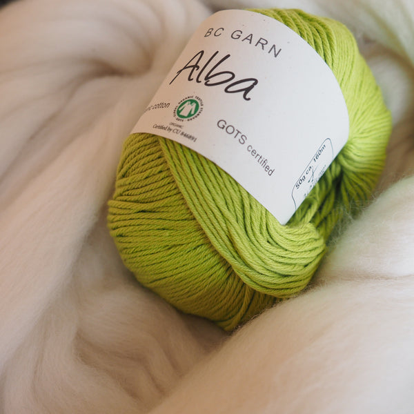 Coton vert pomme - Alba | 50 gr