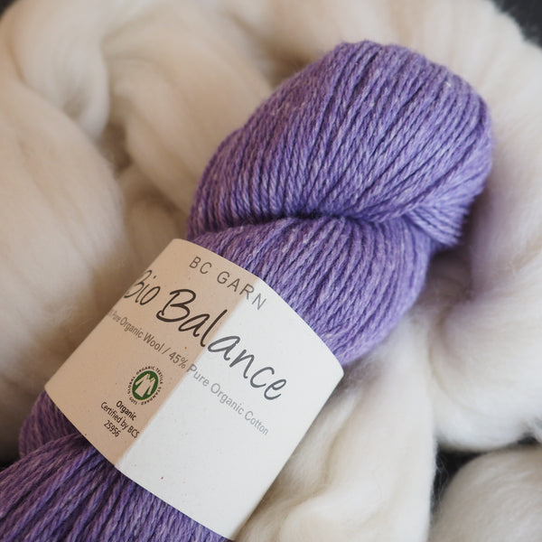Mélange laine & coton, lavande - Bio Balance | 50 gr