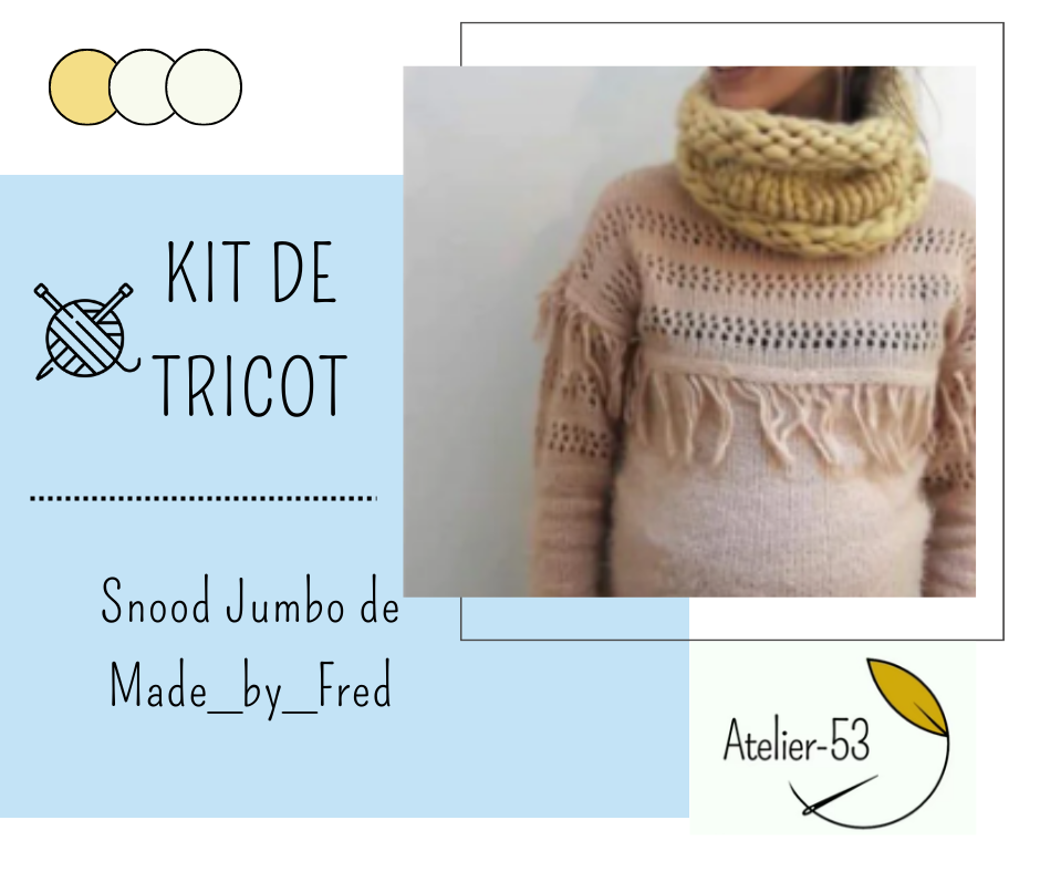 Kit tricot snood Osmose - Kits tricot/Kits tricot femme - Tricoté Sud
