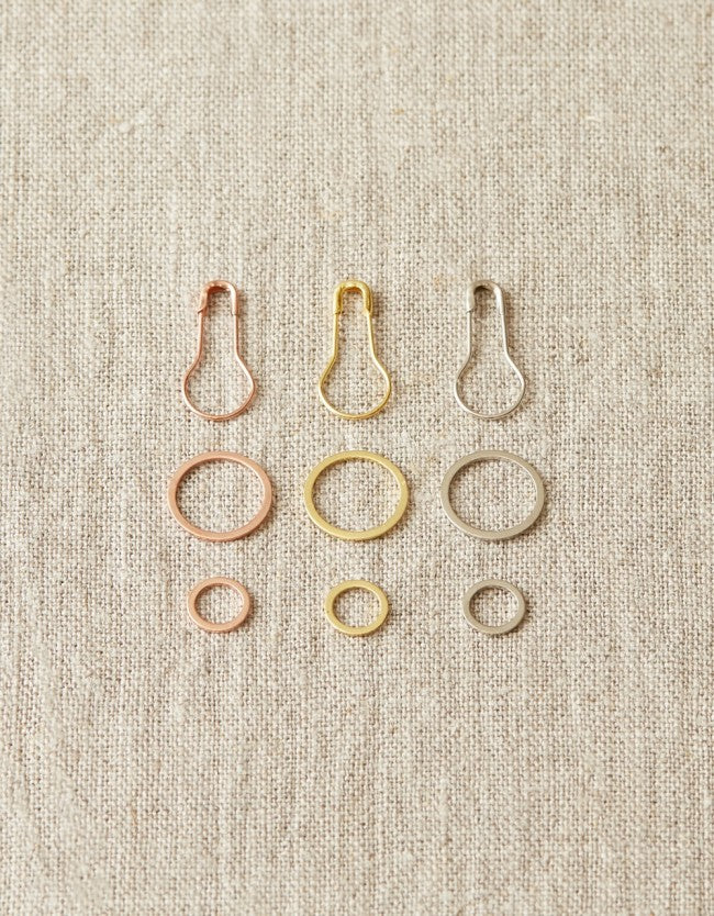 Marqueurs en métal, mélange or, argent, bronze | CocoKnits