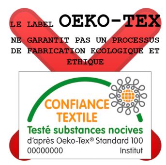 Non, le label OEKO-TEX ne garantit pas une fibre écologique.