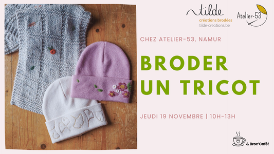 Atelier broder un tricot - jeudi 19 novembre