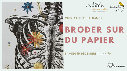 Atelier broder sur du papier - samedi 19 decembre