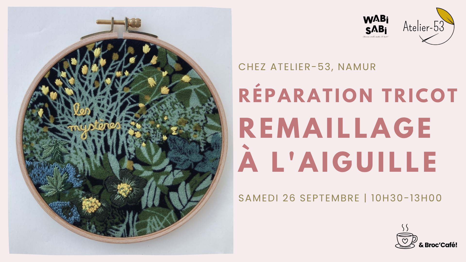 Atelier remaillage a l'aiguille - samedi 26 septembre