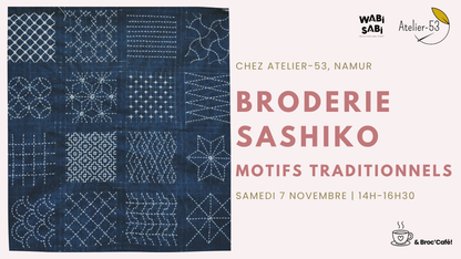 Visuel atelier broderie sashiko motifs
