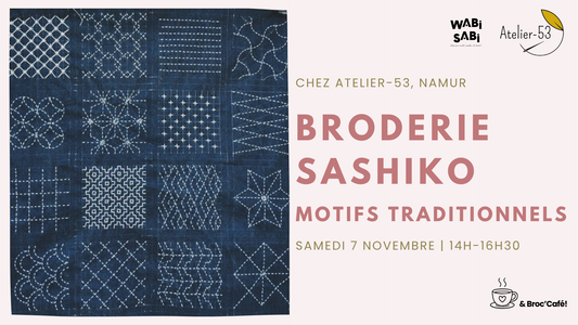Visuel atelier broderie sashiko motifs