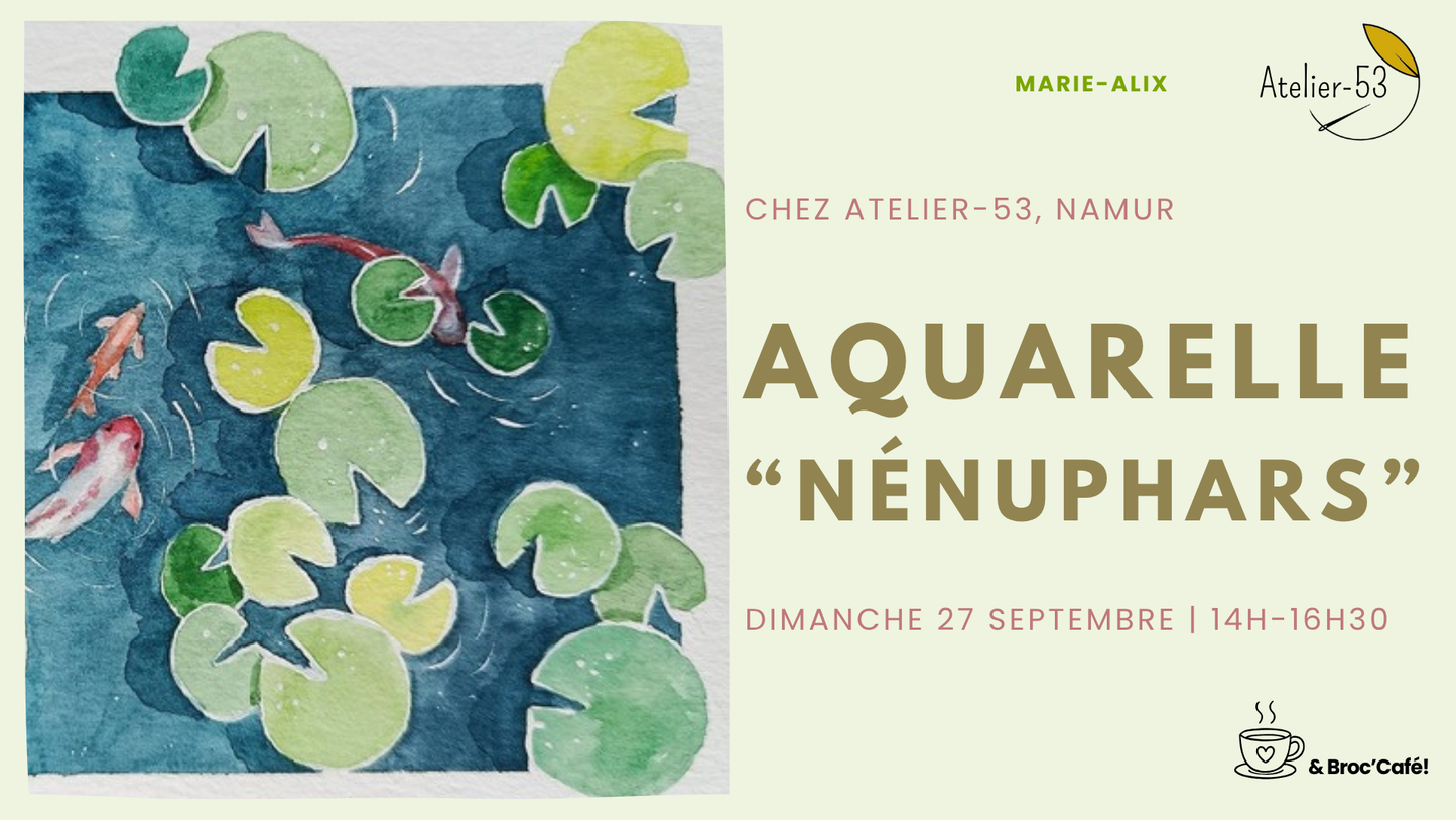 Visuel atelier aquarelle nénuphars