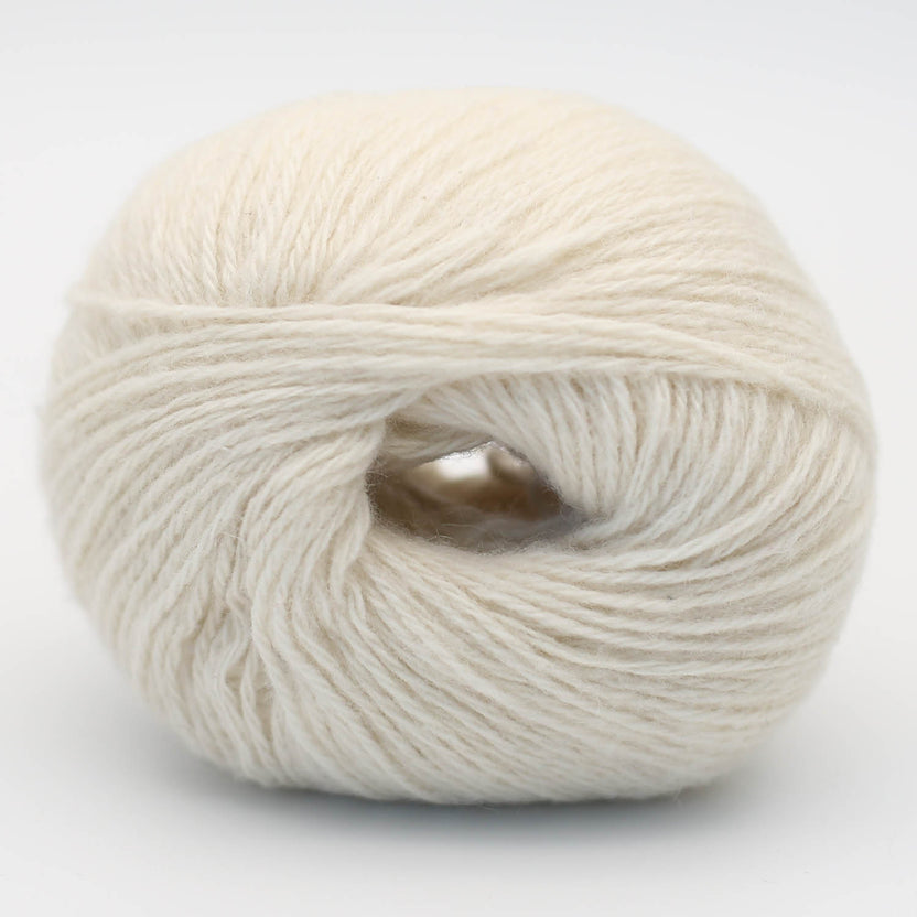 Fil Alva cachemire recyclé, coloris Blanc naturel (01)