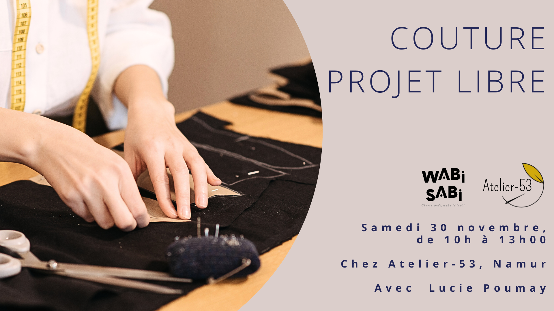 Samedi 30 novembre | Couture, projet libre