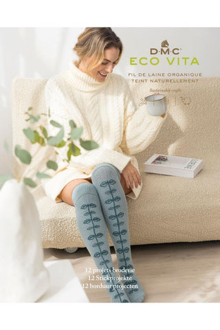 12 projets broderie 'chaussettes', DMC Eco Vita
