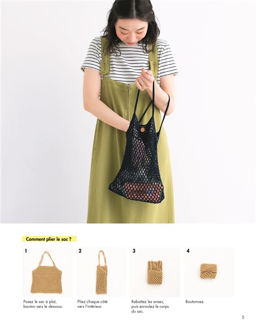 Pochettes et pochons au crochet présentés dans le livre