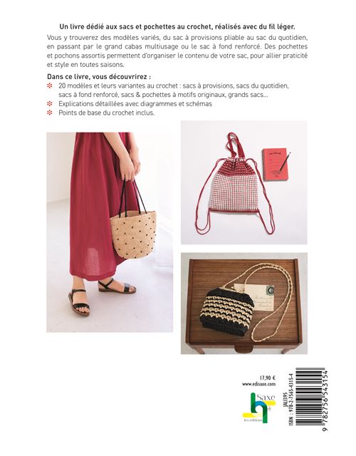 Couverture du livre 20 sacs & pochettes au crochet