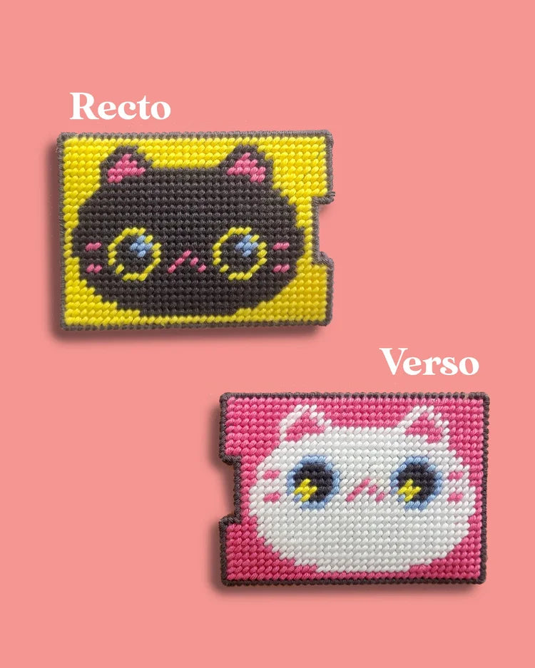 Kit Porte-carte à broder - Canevas Fatal - Kittens