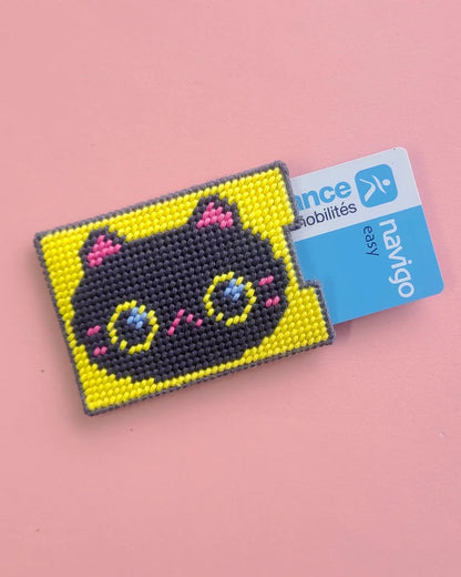 Kit Porte-carte à broder - Canevas Fatal - Kittens