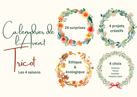 Calendrier de l'Avent - Tricot, 'Les 4 saisons'