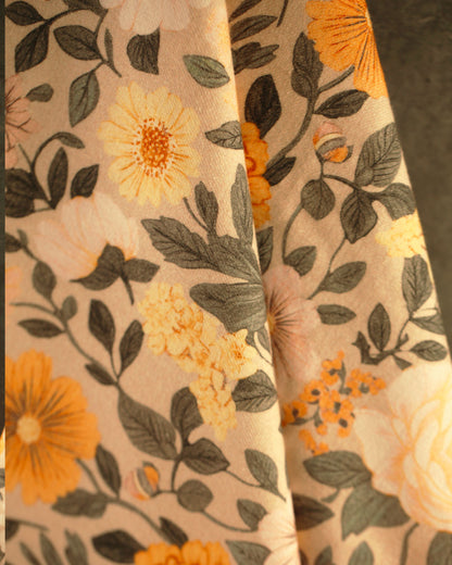 Flanelle coton bio imprimée Cara printemps, Atelier-53