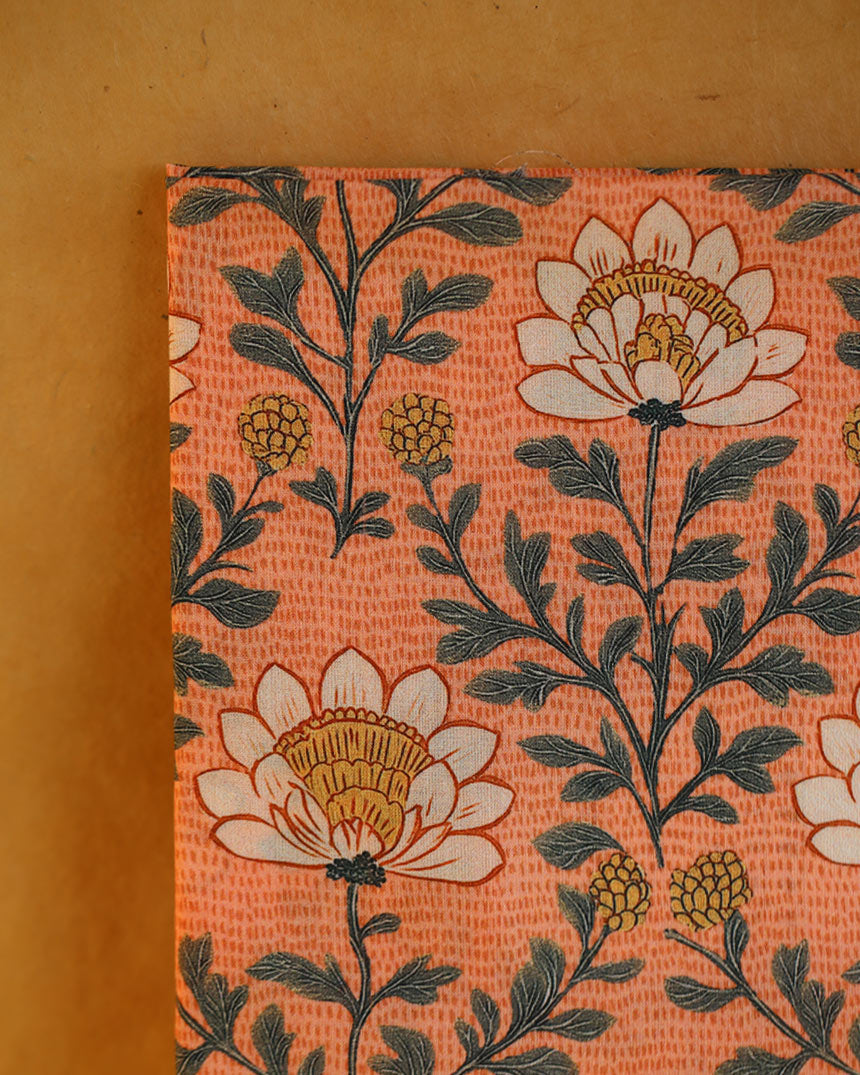 Popeline fine coton bio fleurie Devika, Atelier-53