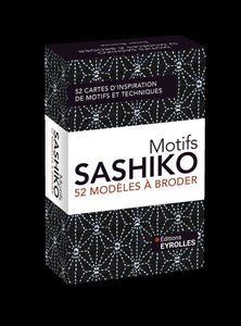 Coffret motifs sashiko - 22 modèles à broder