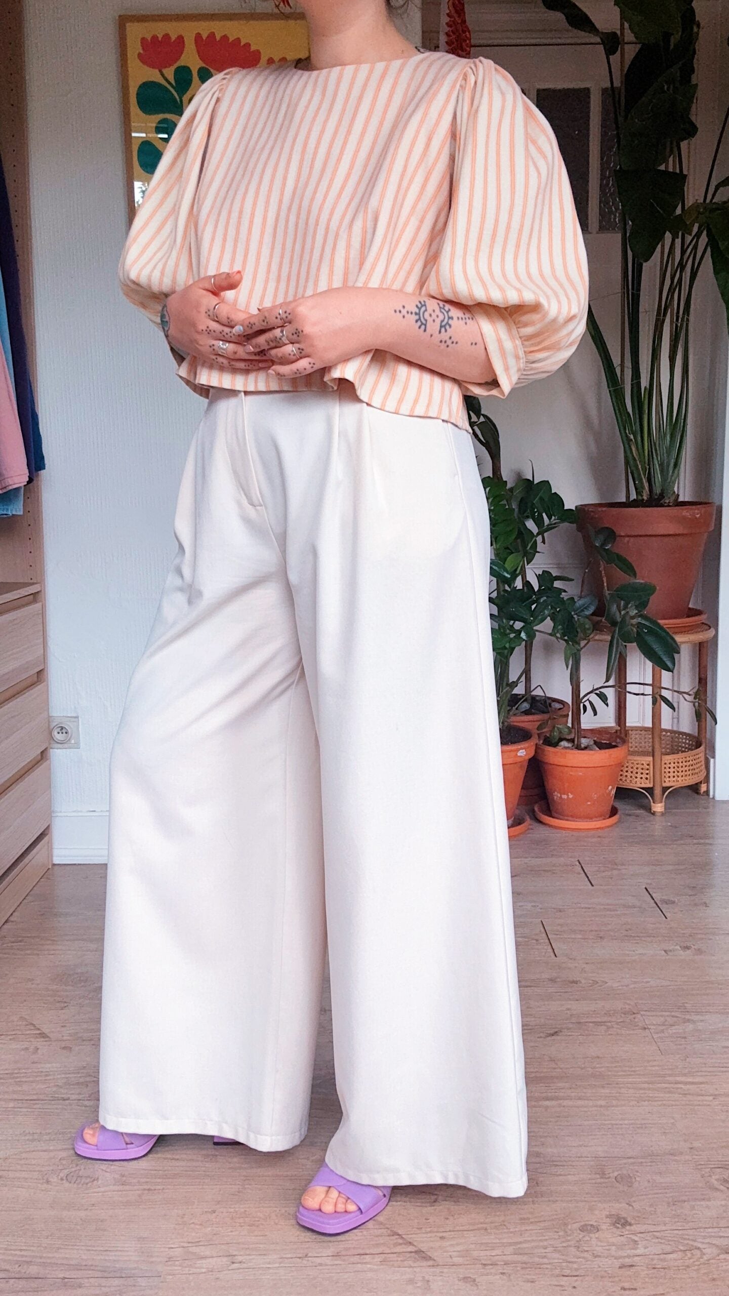 Blouse ballon sans manches RETRO RESET