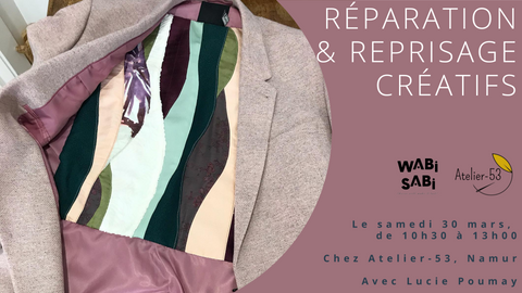 Samedi 30 mars | Réparation & reprisage créatifs (acompte)