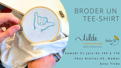 Samedi 21 juin | Broder un tee-shirt (acompte)