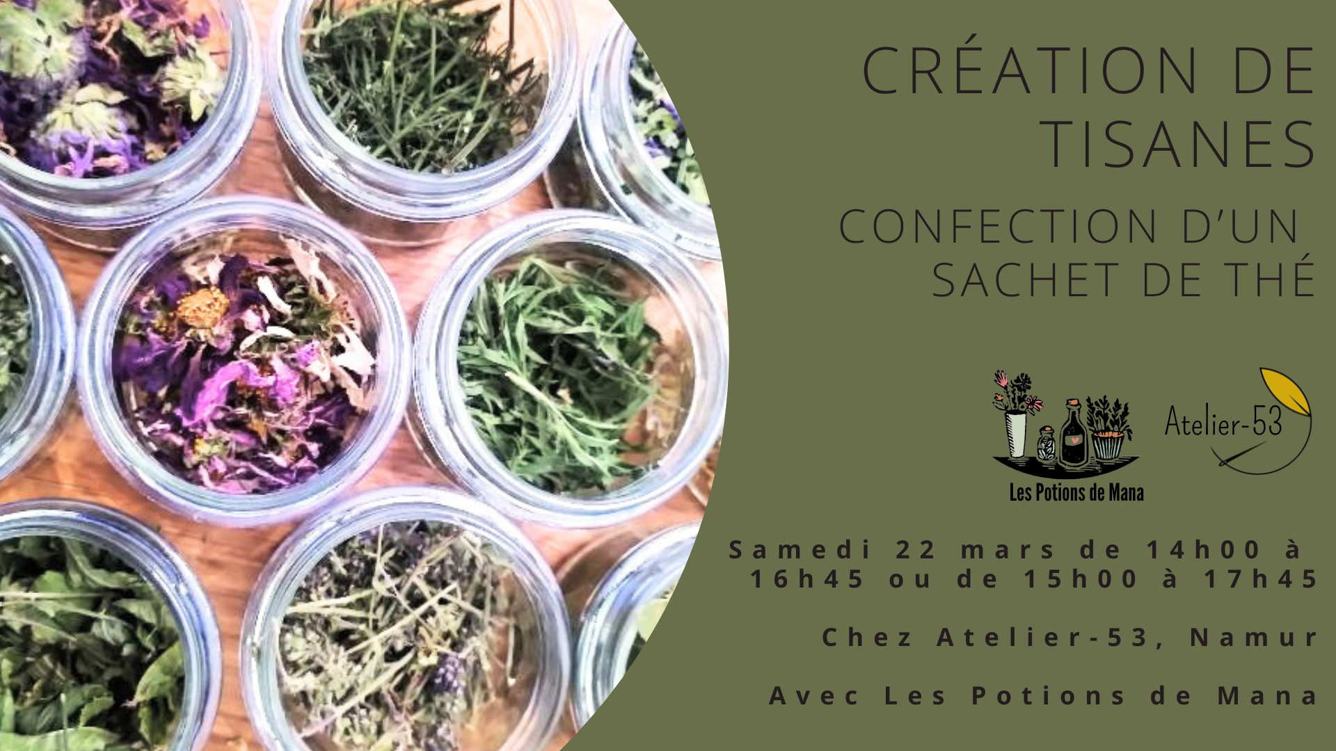 Samedi 22 mars | Création de tisanes et confection d'un sachet de thé