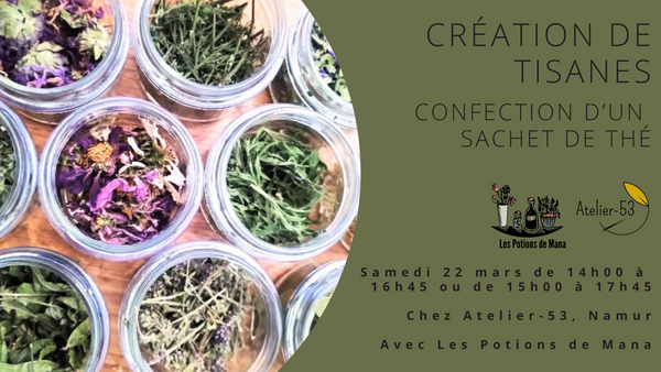 Samedi 22 mars | Création de tisanes et confection d'un sachet de thé