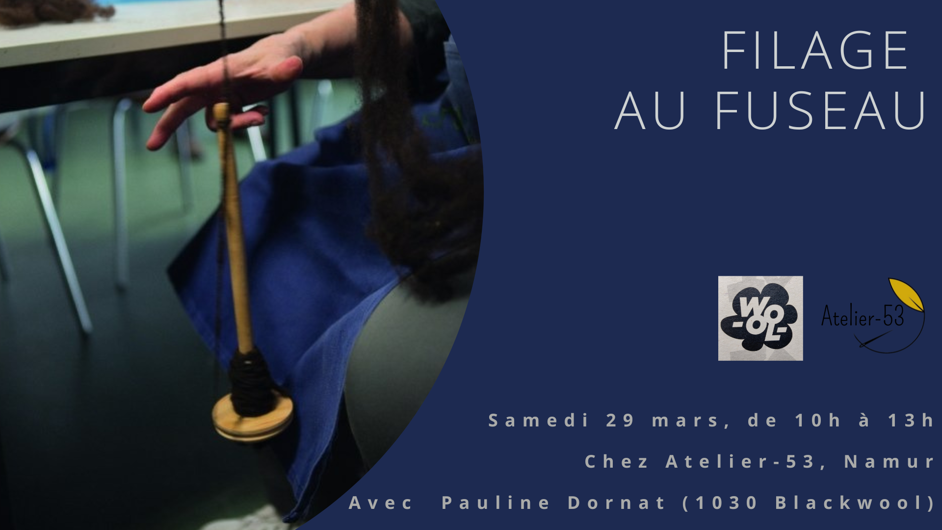 Samedi 29 mars | Filage au fuseau (acompte)