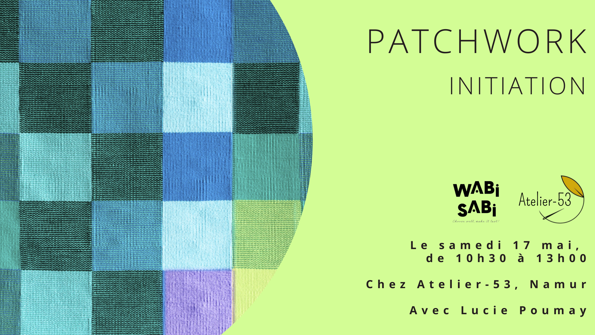 Samedi 17 mai | Initiation au patchwork