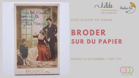 Samedi 8 novembre | Broder sur du papier (acompte)