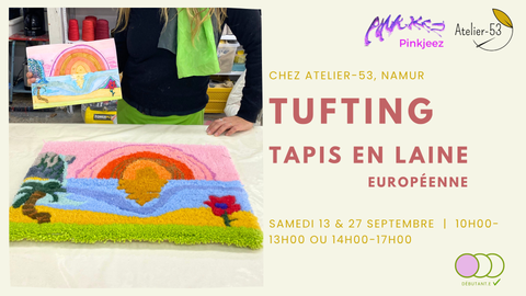 Samedis 13 et 27 septembre | Tufting, tapis en laine (acompte)