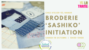 Samedi 18 octobre | Broderie "Sashiko" : initiation