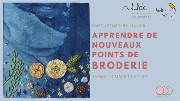 Samedi 14 mars | Apprendre de nouveaux points de broderie (acompte)