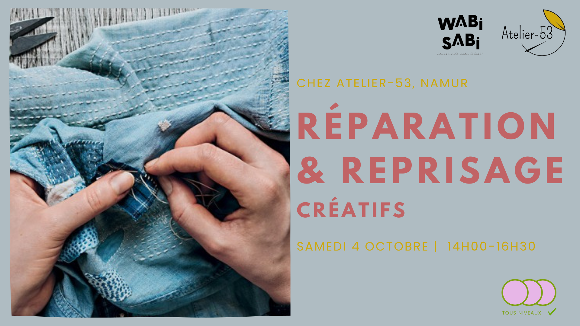 Samedi 4 octobre | Réparation & reprisage créatifs